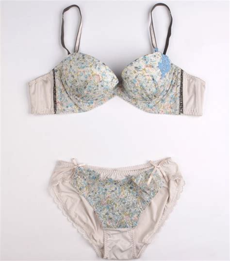 E Et D S43044 Embroidery Padded Push Up Bra With Matching Panties Diff Colours Ebay