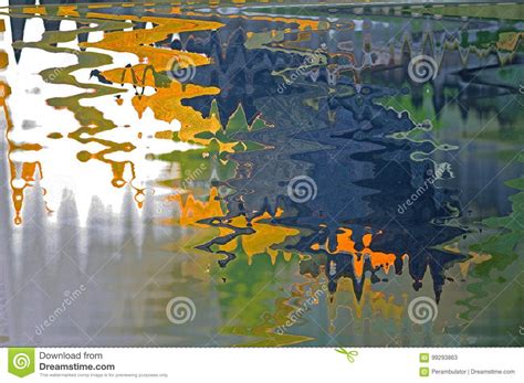 Abstract Water Reflection Effect Stock Illustration Illustration Of