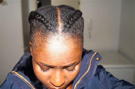Christelle Kizola Two Braids On Short 4c Afro Hair