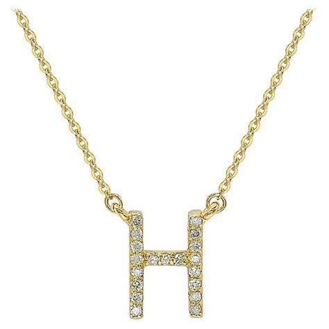 Diamond Letter Necklace E Color 14k Yellow Gold A Initial Pendant