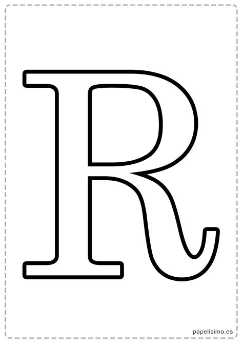 R Abecedario letras grandes imprimir mayúsculas Moldes de letras