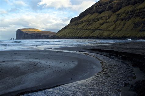 The Stark Beauty Of This Black Sand Beach At Tjørnuvík In The Faroe
