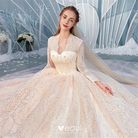 Finde dein traumkleid in größe 48 bis 62. Charmant Champagner Brautkleider / Hochzeitskleider 2020 ...
