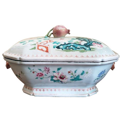 Chinese Export Porcelain Famille Rose Tureen And Cover Circa At StDibs