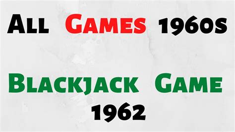 Игра Game Blackjack Game обзор Review 1962 Eng Sub Youtube