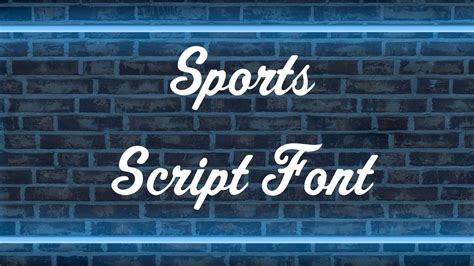 Sports Script Font Free Download