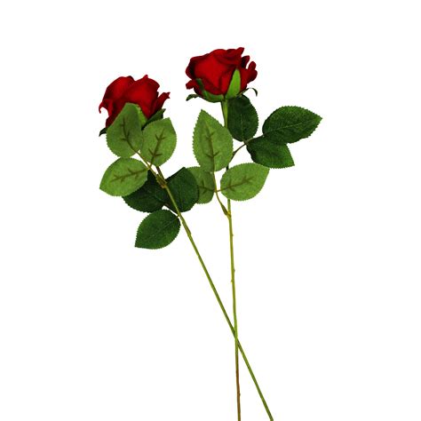 Fabric Artificial Red Rose Stick Set Of 6 Packaging Size Standard Rs