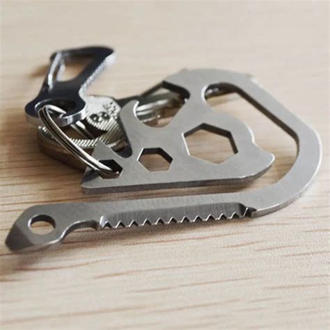 Outdoor Tools Camping Multifunctional Keyring Stainless Steel Saw Key