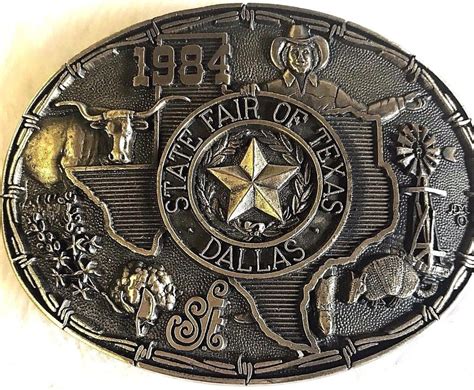 State Fair Of Texas Belt Buckle 488 Limited Edition 1984 Solid Brass