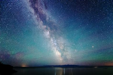 Milky Way Night Sky Dejligt Fototapet Photowall
