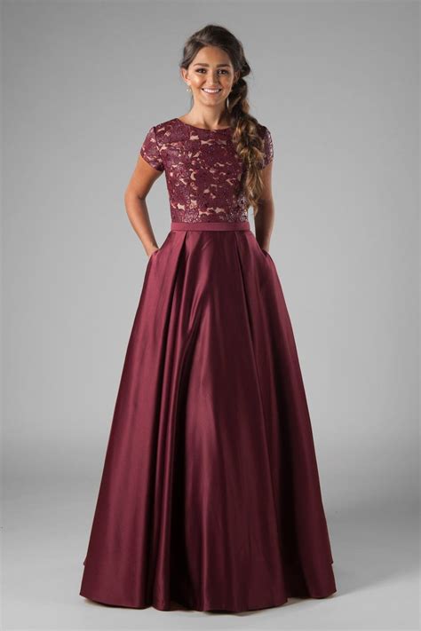 Make A Statement This Season In This One Of A Kind Modest Prom Gown