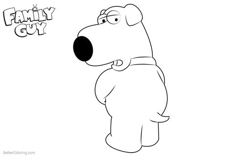 Simply do online coloring for brian griffin in family guy coloring page directly from your gadget, support for ipad, android tab or using our web feature. Family Guy Brian Coloring Pages Lineart - Free Printable ...