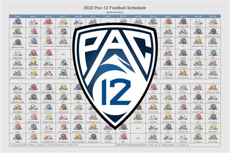 2022 Pac 12 Football Helmet Schedule