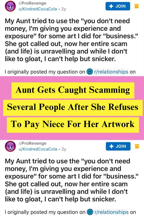 Aunt Gets Caught Scamming Several People After She Refuses To Pay Niece For Her Artwork Artofit