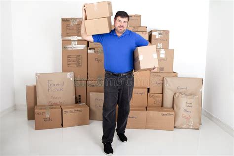 Man Moving Boxes Stock Photo Image Of Stack Male Cardboard 51693752