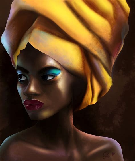 Artstation African Woman Digital Painting