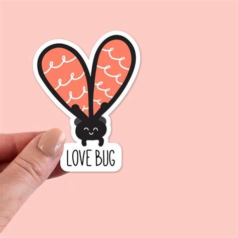 Love Bug Stickers Love Bug Sticker Love Bug Laptop Sticker Summer