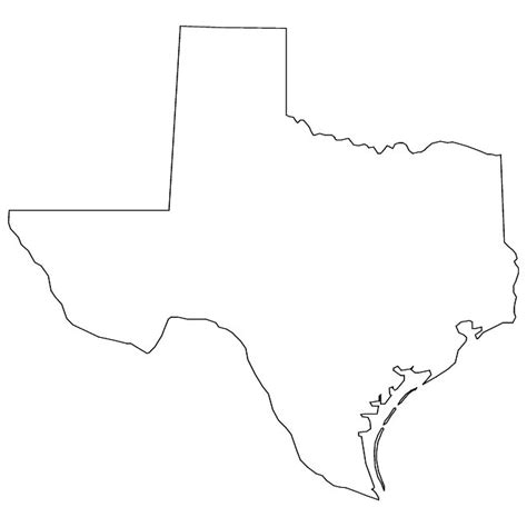 Outline Map Of Texaseps Royalty Free Stock Svg Vector