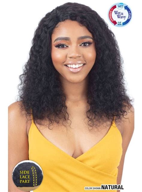 Model Model Nude Fresh Wet And Wavy Lace Part Wig Deep Wave