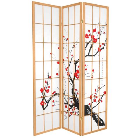 Buy Fine Asianliving Japanese Room Divider 3 Panels W135xh180cm Privacy
