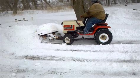 Old Gilson Garden Tractor Plowing Snow 3 Youtube