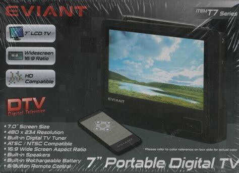 Eviant T7 7 Portable Lcd Tv Black For Sale Online Ebay