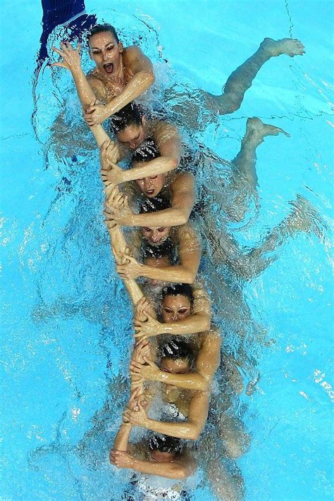 France Competes In The Team Technical Routine During The Fina Olympic