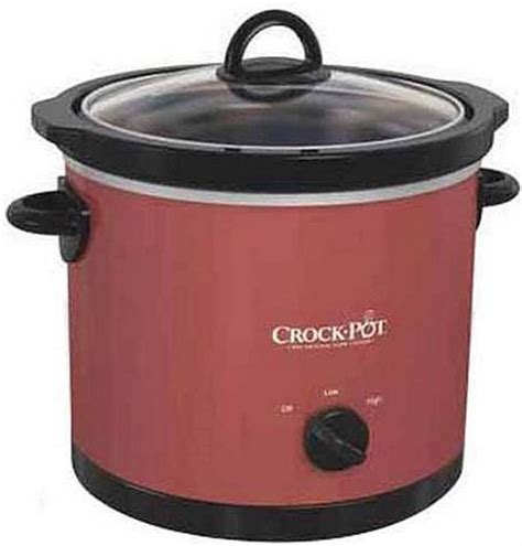 Crock Pot 4 Qt Round Slow Cooker Red Kitchen And Dining