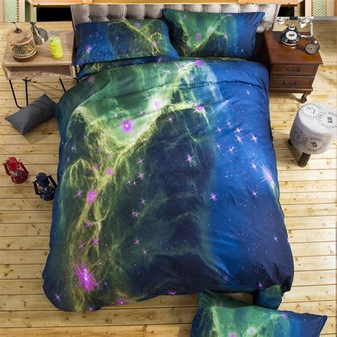 3d Galaxy Cheap Bedding Sets Twin Queen Size Universe Outer Space Themed Bedspread 2 3 4pcs Bed