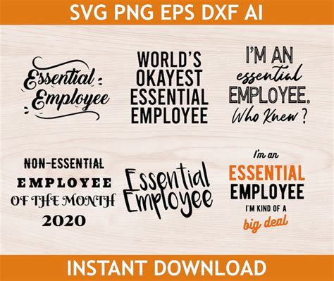 Essential Employee Svg Essential Worker Svg Essential Etsy