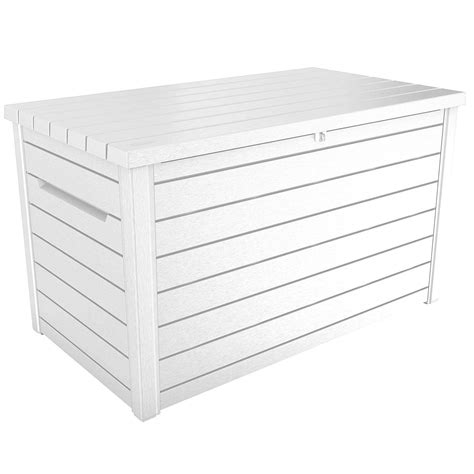 Keter XXL Gallon Deck Storage Box Outdoor Patio Container White
