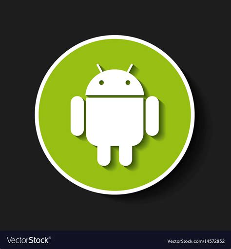Android Classic Emblem Icon Royalty Free Vector Image