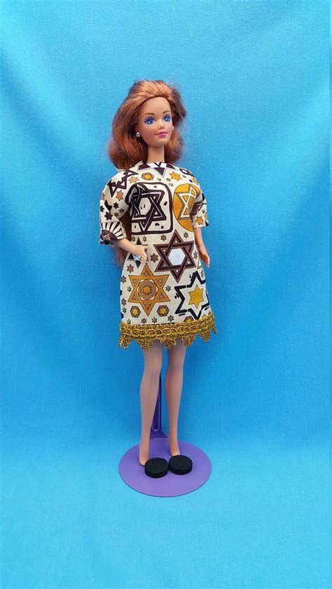 Jewish Barbie Sheath Dress Handmade Barbie Clothes Etsy