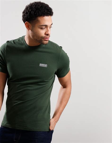 Barbour International Small Logo T Shirt Kombu Green Terraces Menswear