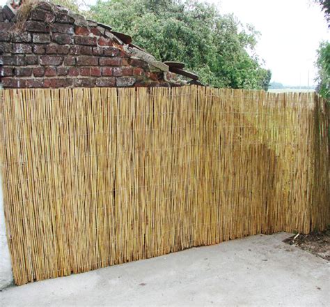 Natural Fence Peeled Reed Screening Garden Fencing Privacy Panel Roll 1