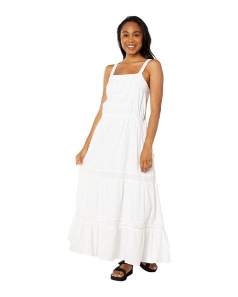 Lucky Brand Lace Tiered Maxi Dress In White Lyst