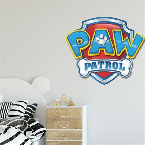 Paw Patrol Wall Sticker Chase Broken Wall Decal Etsy