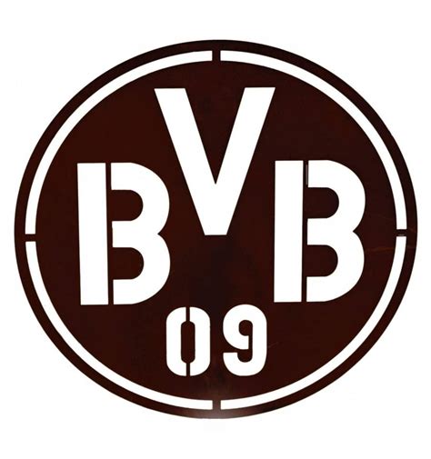 Schön, dass du da bist. BVB Logo als Wandbild aus Metall kaufen