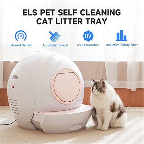 Els Pet Self Cleaning Cat Litter Box No Scooping Automatic Litter Box