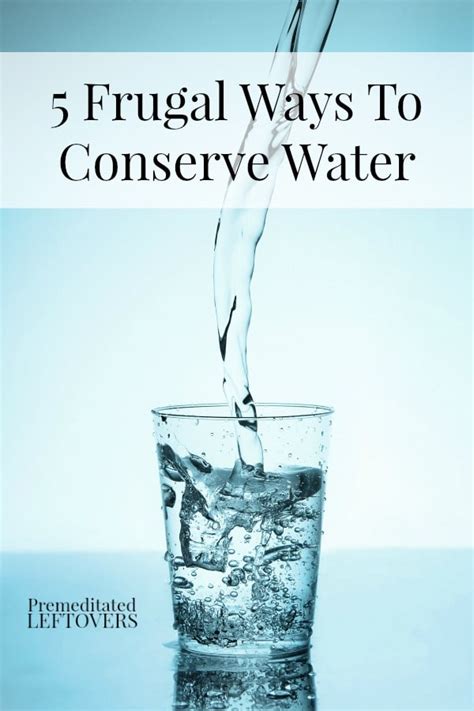 5 Frugal Ways To Conserve Water