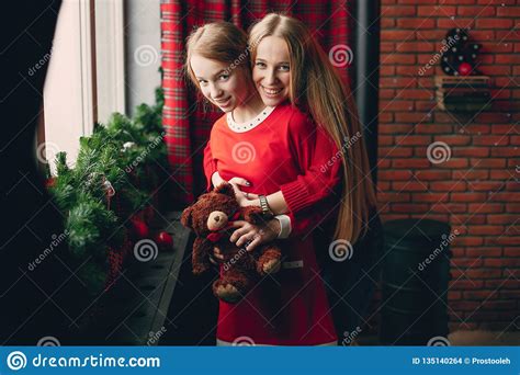 Sisters At Home Stock Photo Image Of Celebration Christmas 135140264