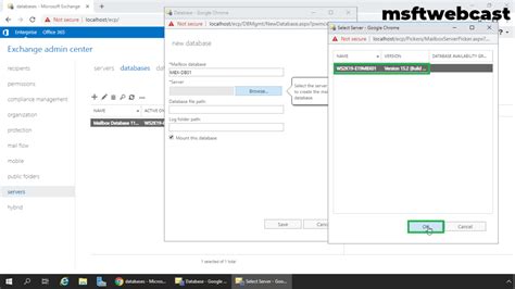 How To Create Mailbox Database In Exchange