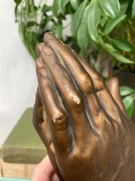 Bronze Colored Ceramic Praying Hands Etsy