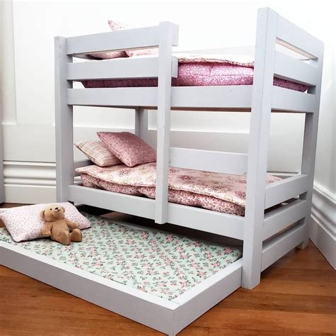 bunk beds with trundle bed for american girl ana white bunk bed with trundle diy doll bunk