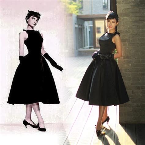 Lbd Little Black Dress 5060s Rockabilly Audrey Hepburn Dress Elegant