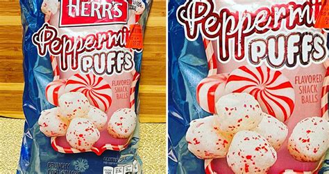 Herrs Peppermint Puffs Are A Festive Flavored Snack With A Crunch