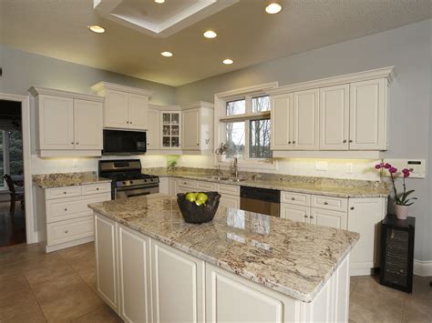 Beautiful Granite Countertops With White Cabinets Resumes Templates
