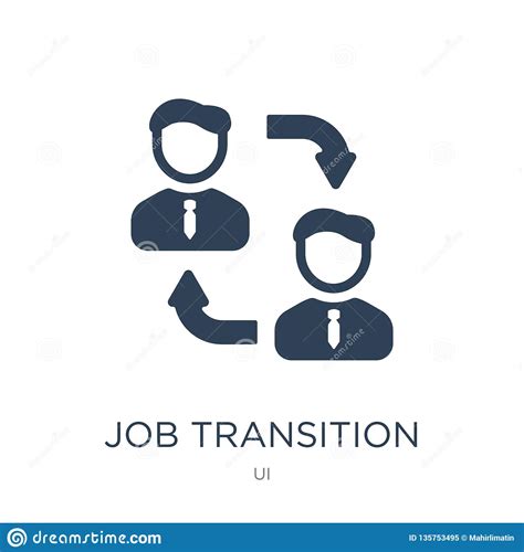 Job Transition Icon In Trendy Design Style. Job Transition ...