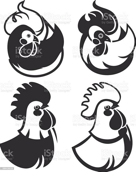 Vector Set Of Cocks Stock Illustration Download Image Now Istock