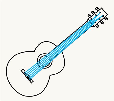 How To Draw A Guitar Step By Step Easy